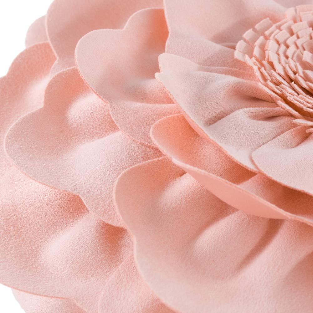 Flower Throw Pillow Cover Decorative Round Pillowcase Floral Cushion for Bed Sofa Couch Car Decor