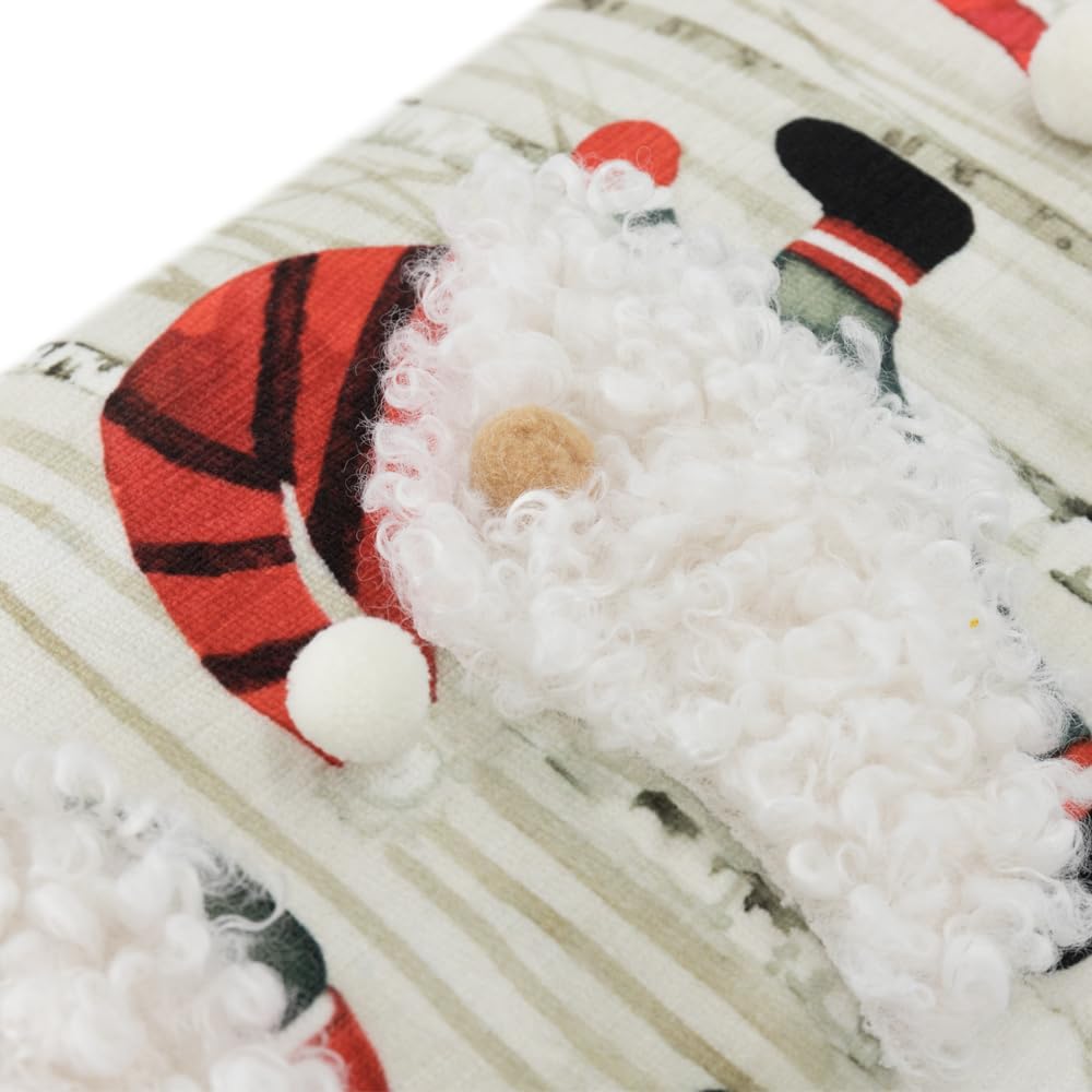 Decorative Christmas Throw Pillow Covers Accent Santa Clause Pillowcases Xmas Decorations for Indoor Couch Bed Living Room Home Holiday Decor
