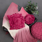 VG|rosered|3D Flower Throw Pillow Covers