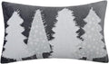 Decorative Merry Christmas Tree Throw Pillow Covers Cushion Cases for Sofa Couch Bedroom Living Room Farmhouse Holiday Xmas Decoration - Grey