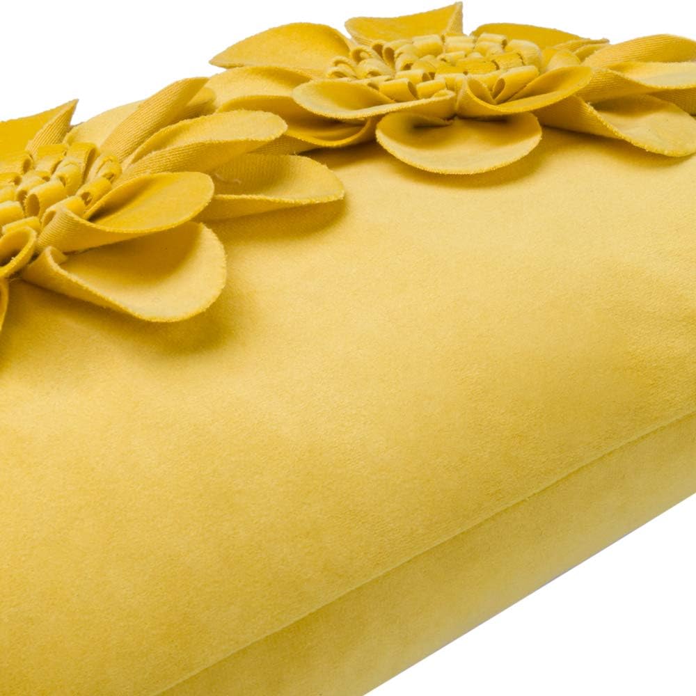 VG|yellow|3D Flower Throw Pillow Cover