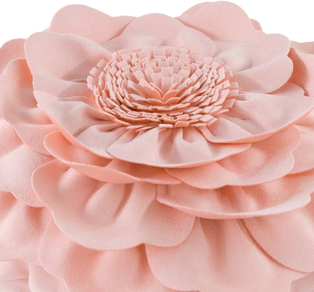 Flower Throw Pillow Cover Decorative Round Pillowcase Floral Cushion for Bed Sofa Couch Car Decor