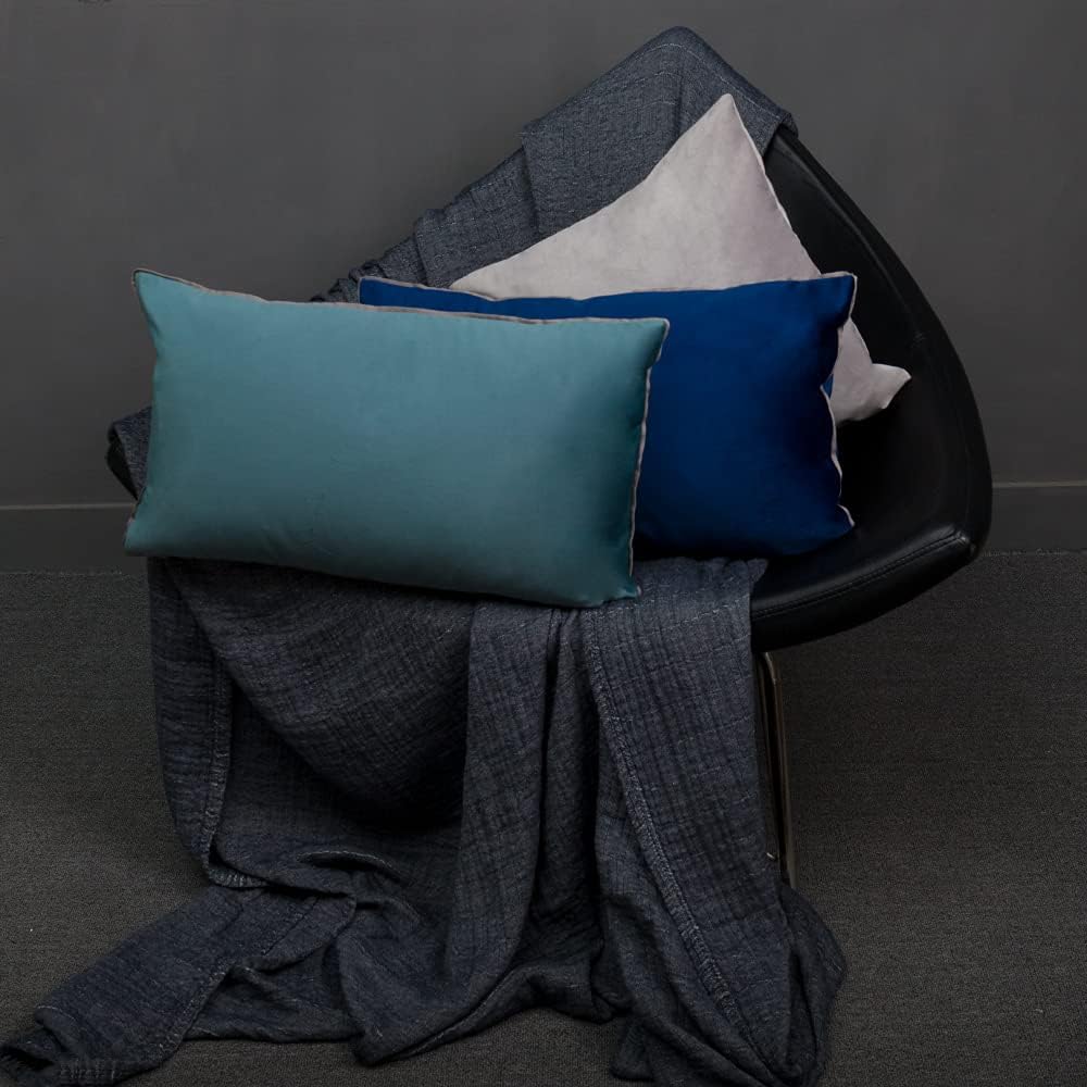 VG|blue-j602-34,navy-blue-j602-37|Solid Velvet Decorative Throw Pillowcase Luxury Soft Cushion Cover for Sofa Couch Chair Blue