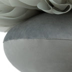 VG|gray|3D Flower Throw Pillow Cover Decorative Round Daisy Shaped Cushion Floral Pillowcase for Bed Sofa Couch Living Room