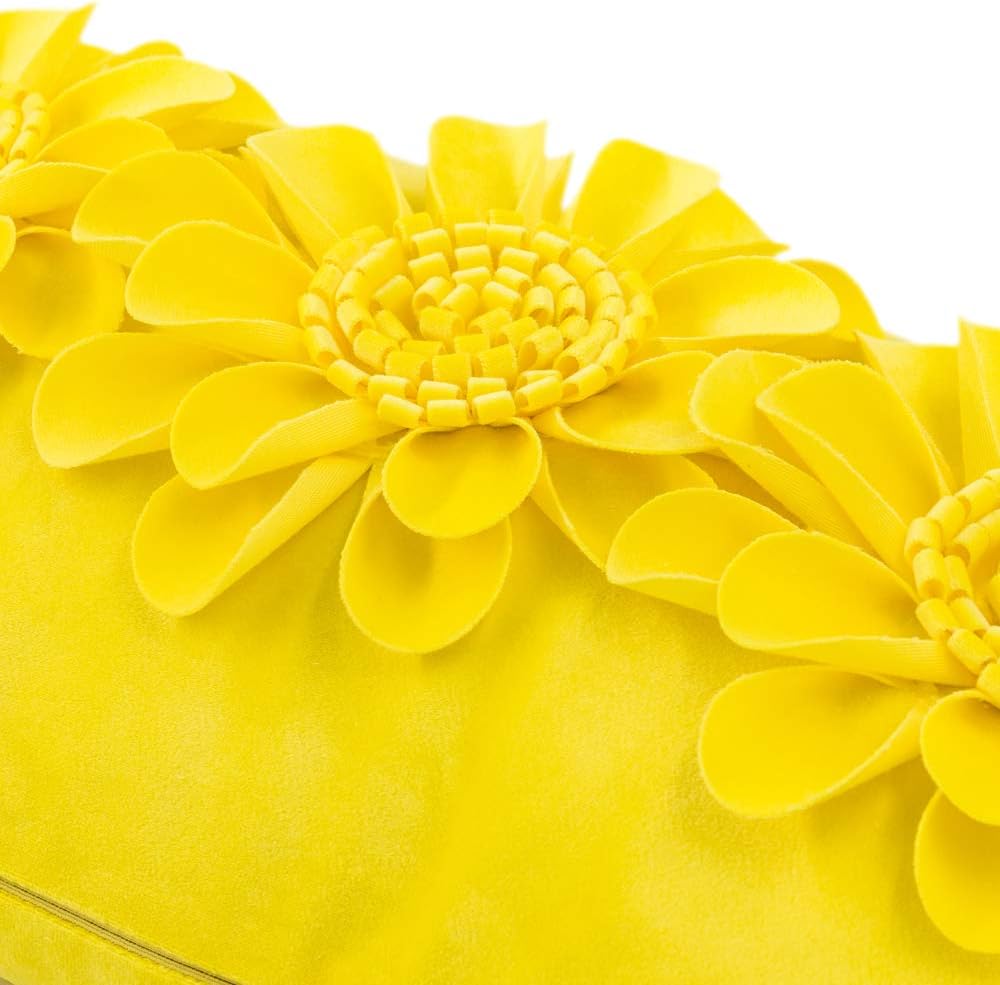 VG|sunbeam-yellow|3D Flower Throw Pillow Cover