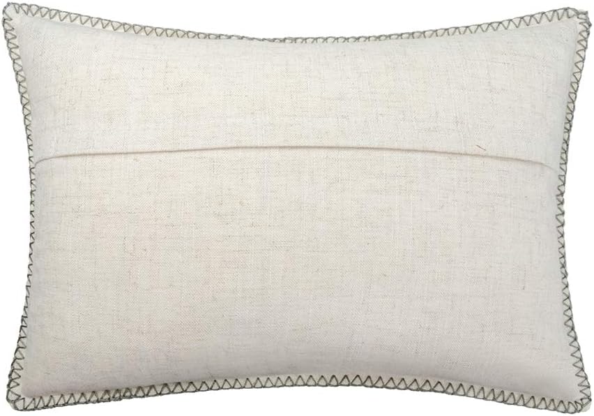 Home Flower Throw Pillow Cover, Beige Yellow Grey