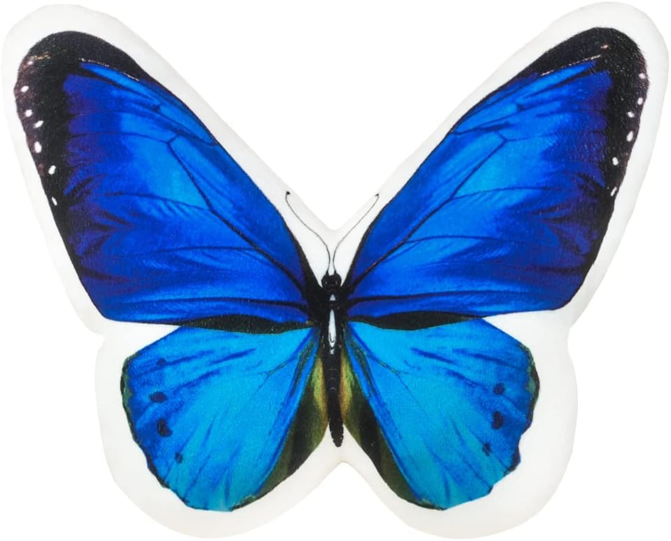 VG|blue-butterfly|3D Butterfly Throw Pillow, Hot Pink