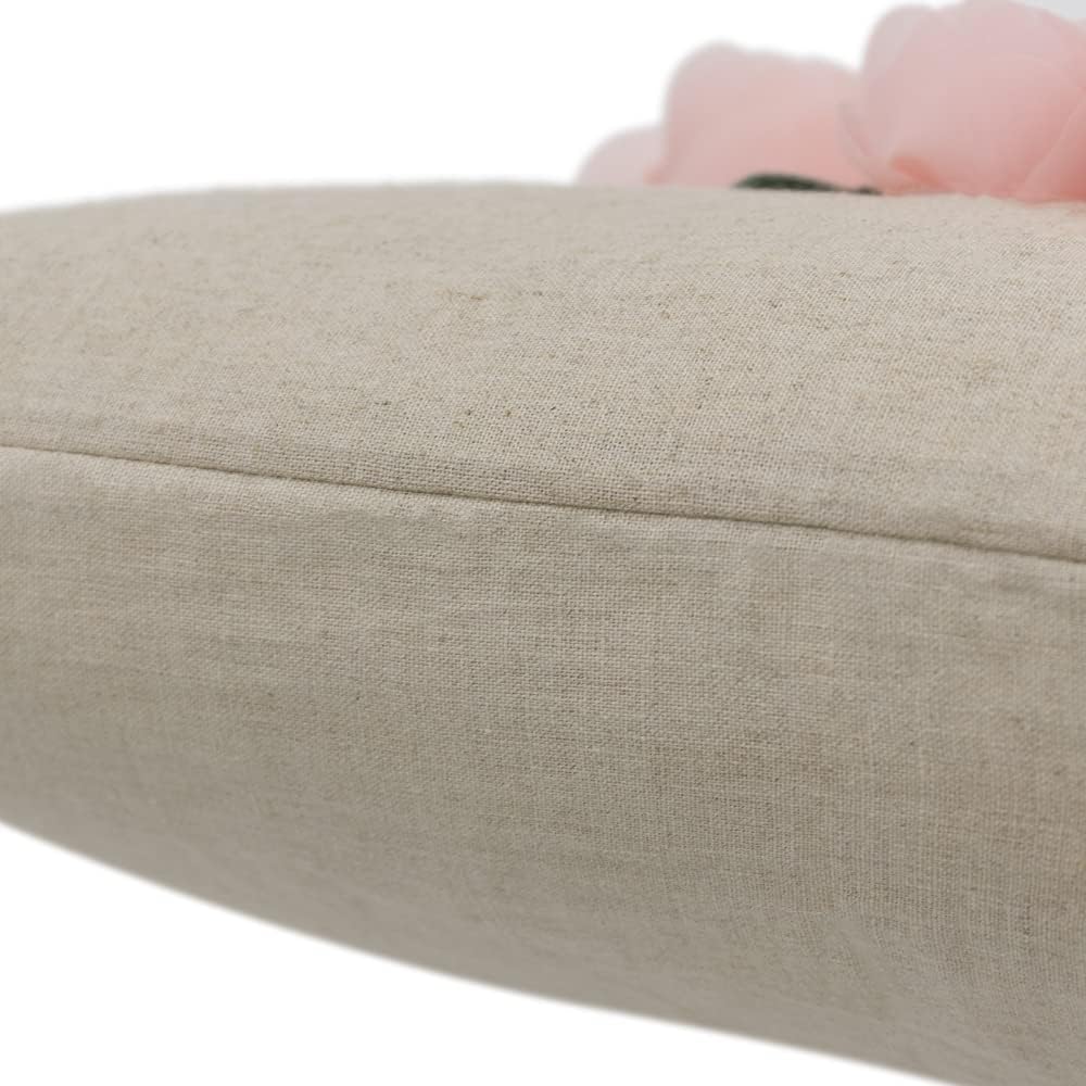De or tive 3D Flower Throw Pillow overs ent Flor l Pink Pillow ses for ou h Bed Home Living Room F rmhouse De or h