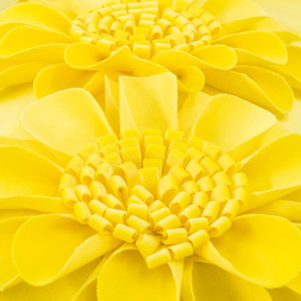 VG|sunbeam-yellow|3D Flower Throw Pillow Cover