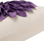 VG|purple-dark-purple-beige-canvas|3D Sunflowers Throw Pillow Cover Wine Red