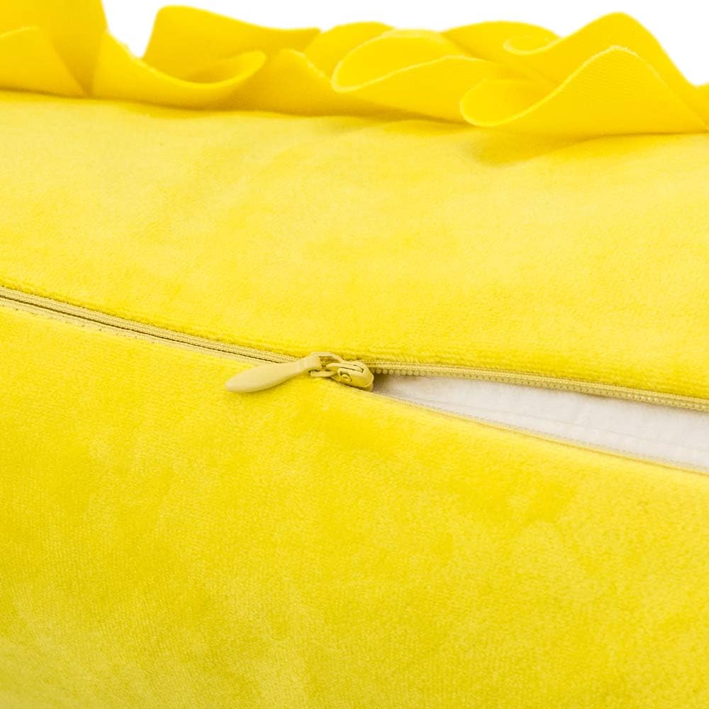 VG|sunbeam-yellow|3D Flower Throw Pillow Cover
