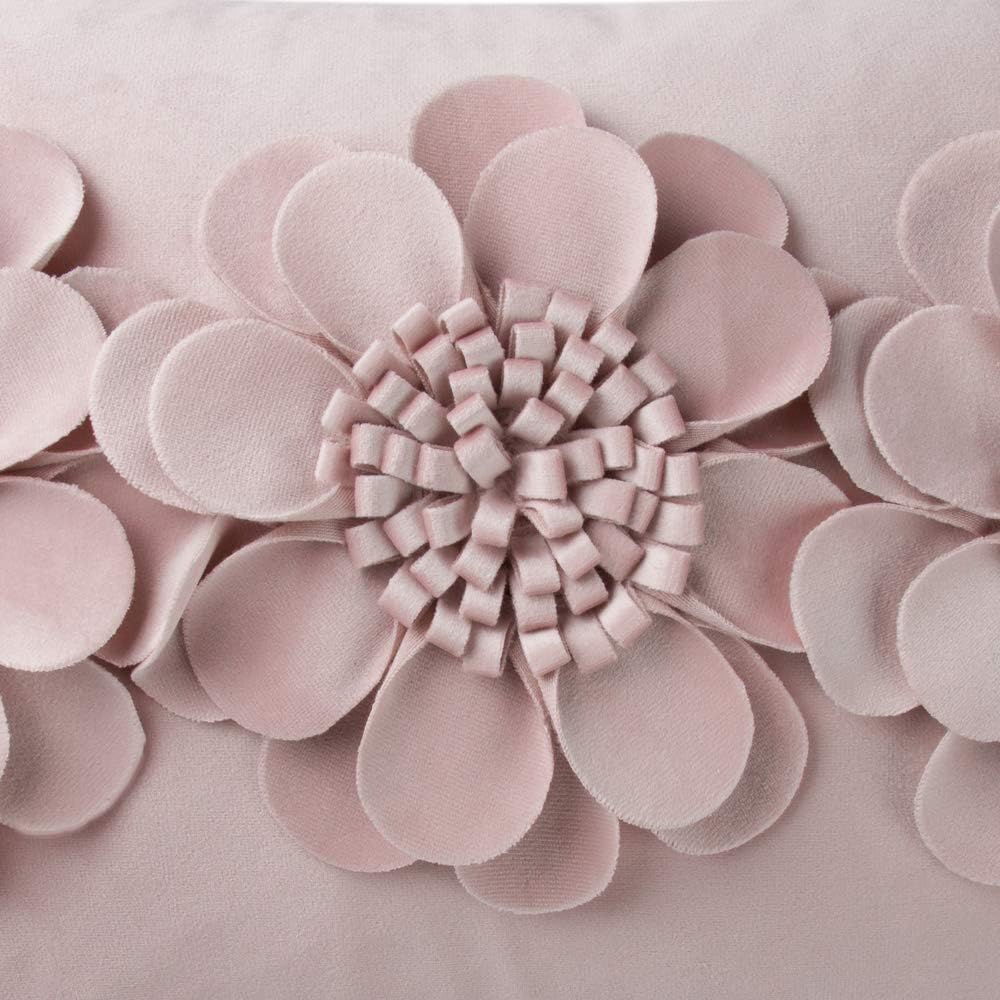 3D Flower Throw Pillow Cover