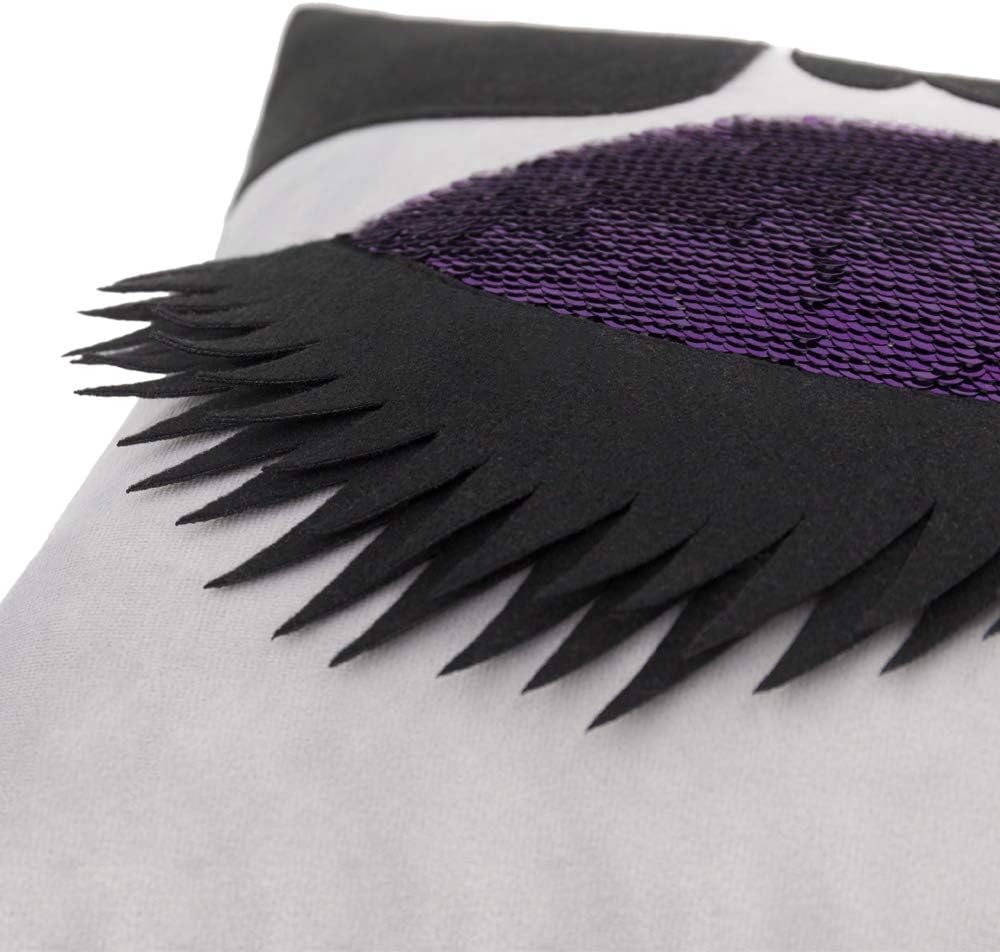 VG|purple|Long Eyelashes Sequins Throw Pillow Cover