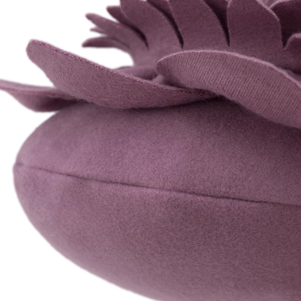VG|purple|3D Flower Throw Pillows with Insert Included Decorative Handmade Accent Round Pillow Cushion for Couch Bedroom Aesthetic Home Decor