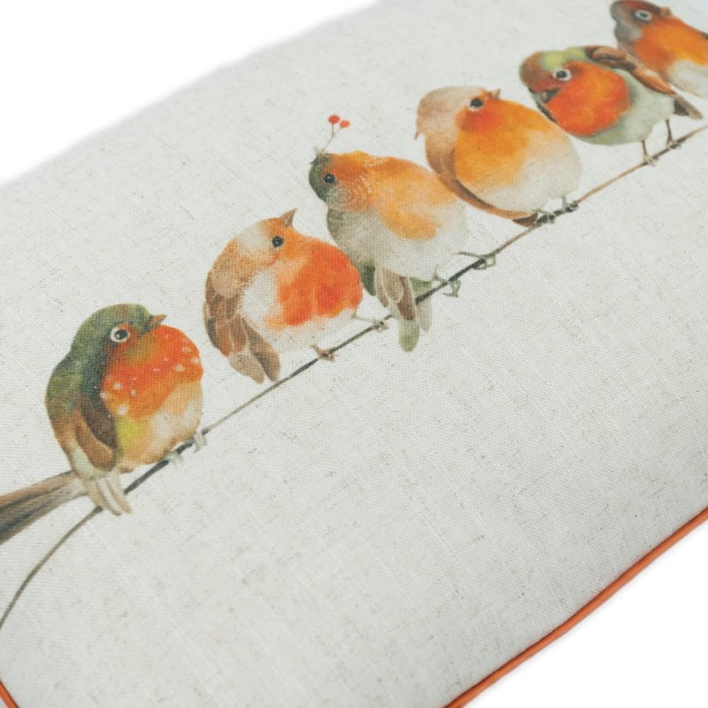 VG|red|Happy Embroidery Throw Pillow Cover