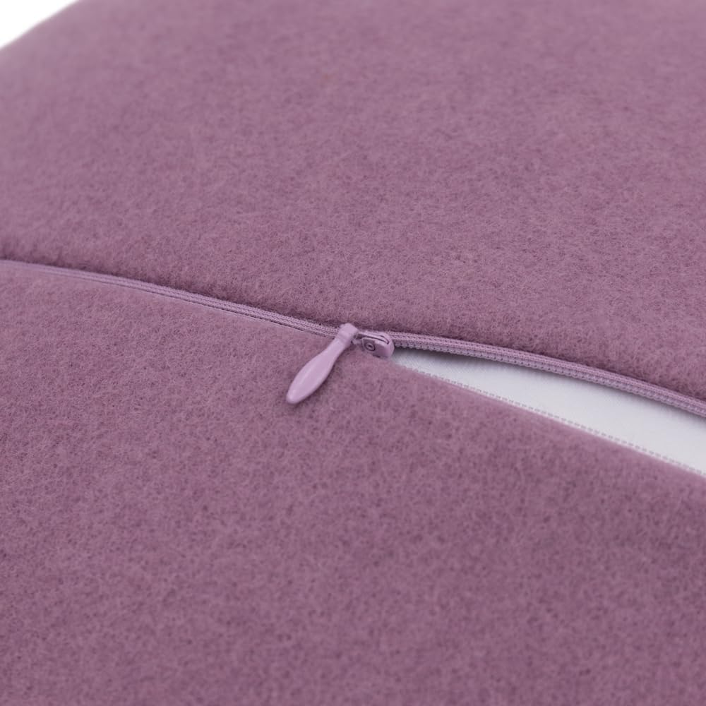 VG|purple|3D Flower Throw Pillows with Insert Included Decorative Handmade Accent Round Pillow Cushion for Couch Bedroom Aesthetic Home Decor