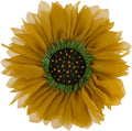 VG|mustard-yellow|3D Flower Throw Pillow Cover Decorative Round Daisy Shaped Cushion Floral Pillowcase for Bed Sofa Couch Living Room