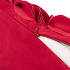 VG|red-velvet|Handmade 3D Floral Throw Pillow Cover