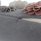 VG|colorful-faux-wool|3D Flower Throw Pillow Cover, Colorful