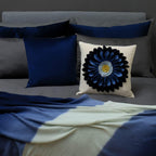 VG|blue-navy-blue-beige-canvas|3D Sunflowers Throw Pillow Cover Wine Red
