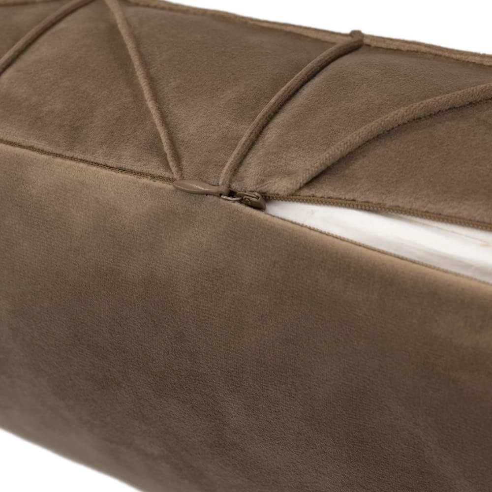 VG|dark-khaki|Velvet Pillow Cover