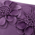 VG|purple|3D Flower Throw Pillow Cover