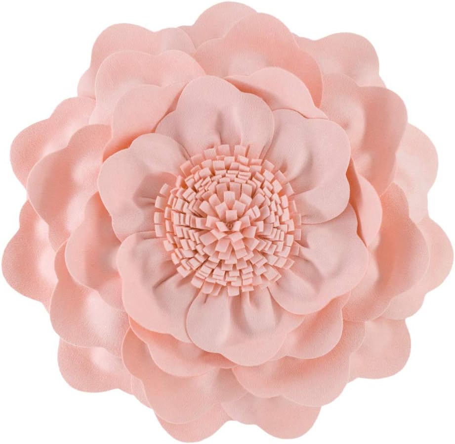 Flower Throw Pillow Cover Decorative Round Pillowcase Floral Cushion for Bed Sofa Couch Car Decor - Pinkpink