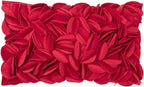 VG|red-velvet|Handmade 3D Floral Throw Pillow Cover