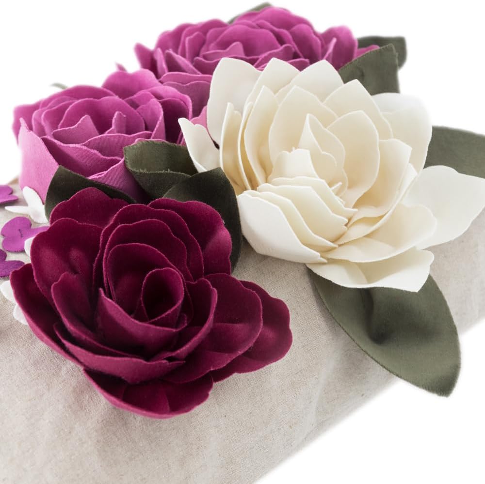 3D Flower Throw Pillow Cover