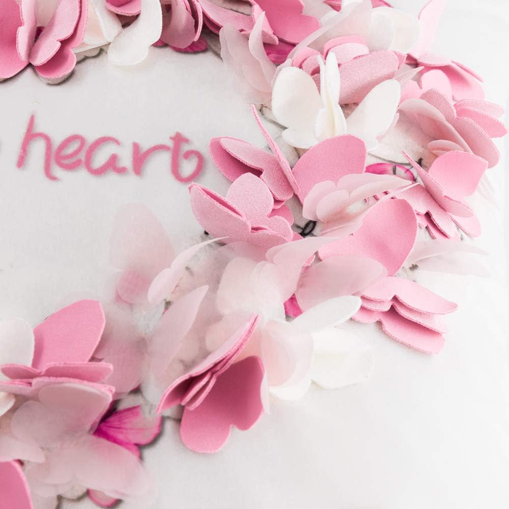 VG|pink-heart|Valentine's Day Rose Throw Pillow Cover