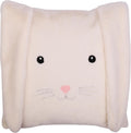 Long Eared Rabbit Throw Pillow Cover Faux Fur Plush Pillow Case Easter Decorative Cushion Cover for Holiday Home Decor Sofa Couch Living Bed Room Beige - Default Title