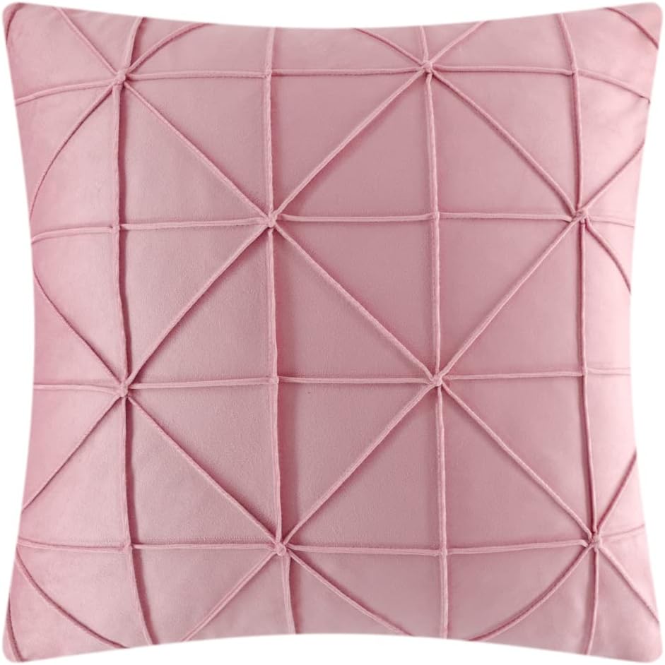 Velvet Pillow Cover - Grayish Pink / 20" x 20" (Pack of 1)