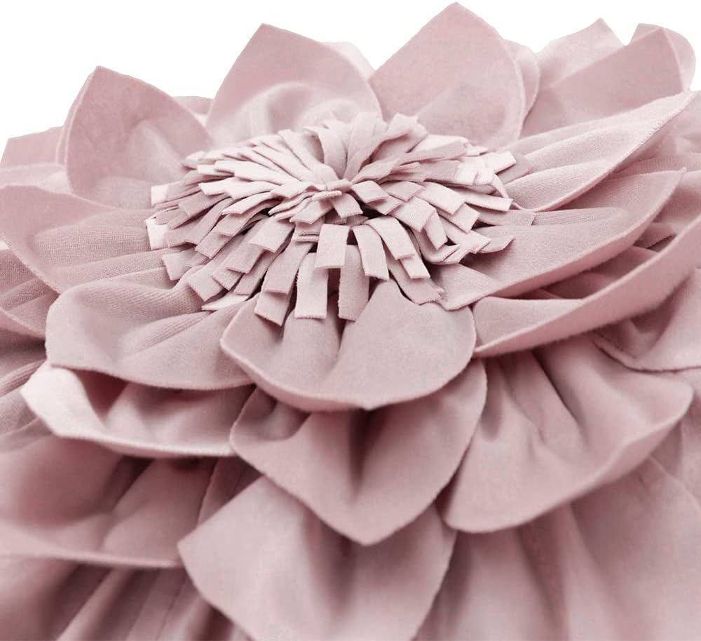 VG|rose-gold|3D Flower Throw Pillow Covers