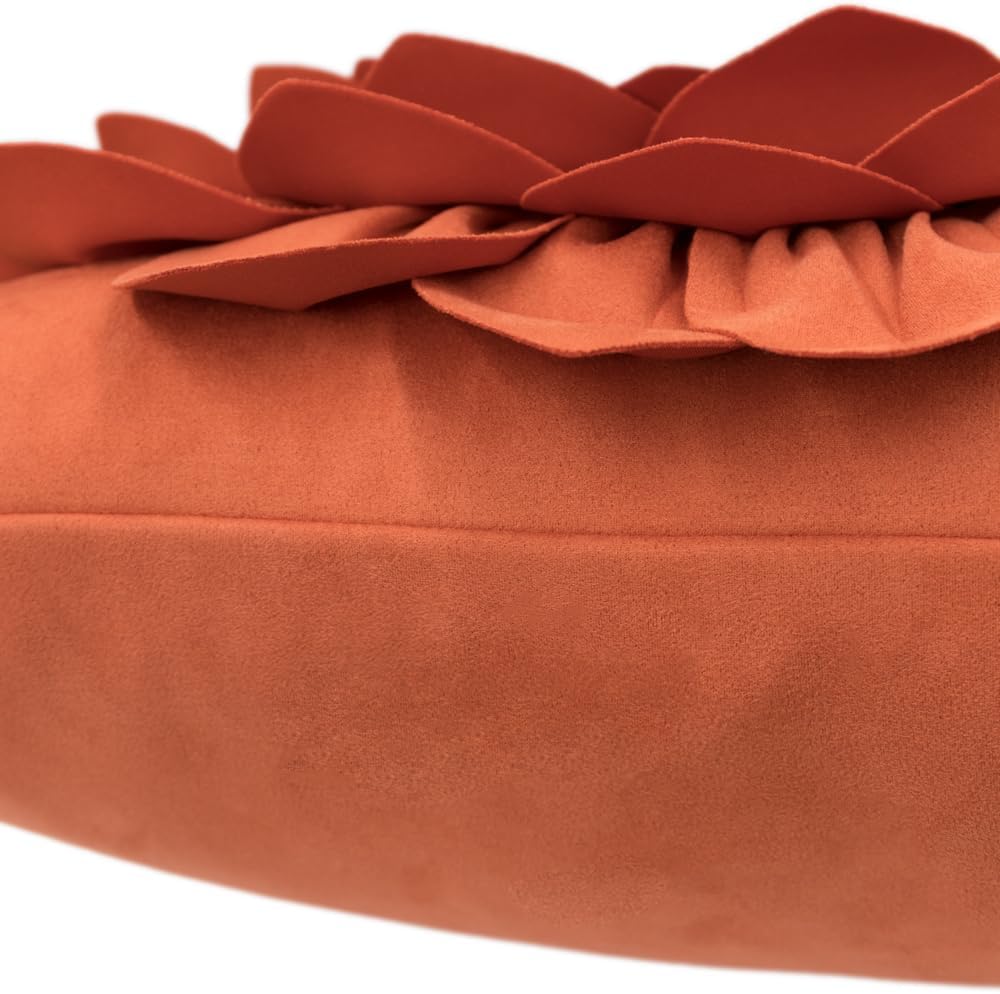 VG|pumpkin-orange|3D Flower Throw Pillow Covers