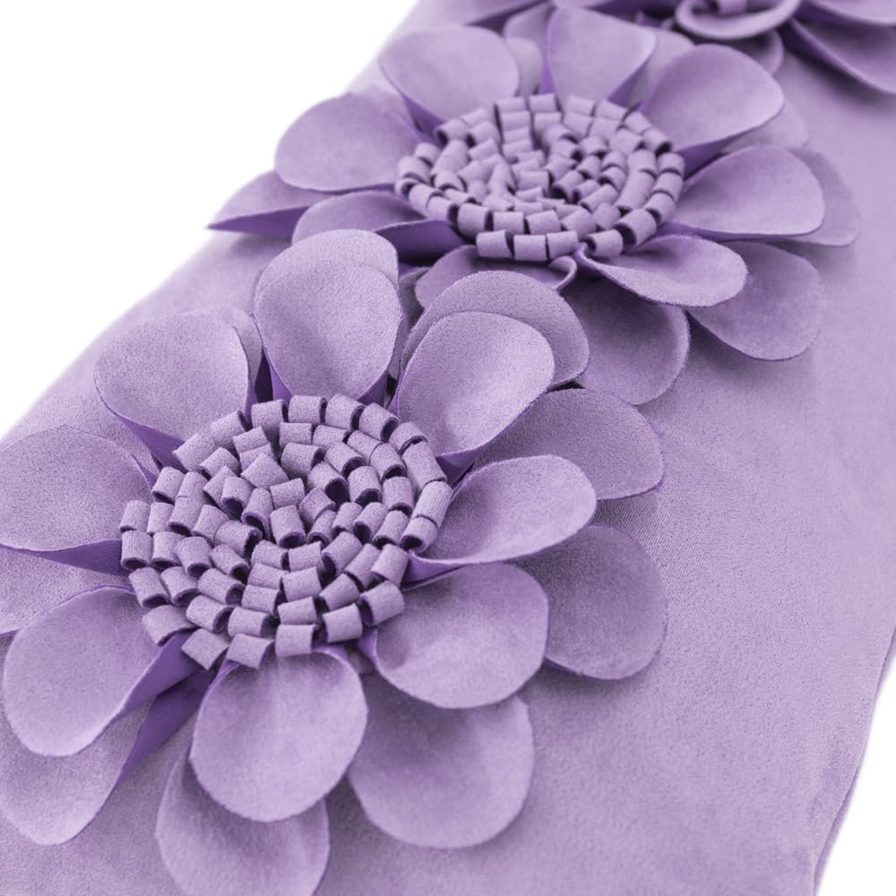VG|purple-lilac|3D Flower Throw Pillow Cover