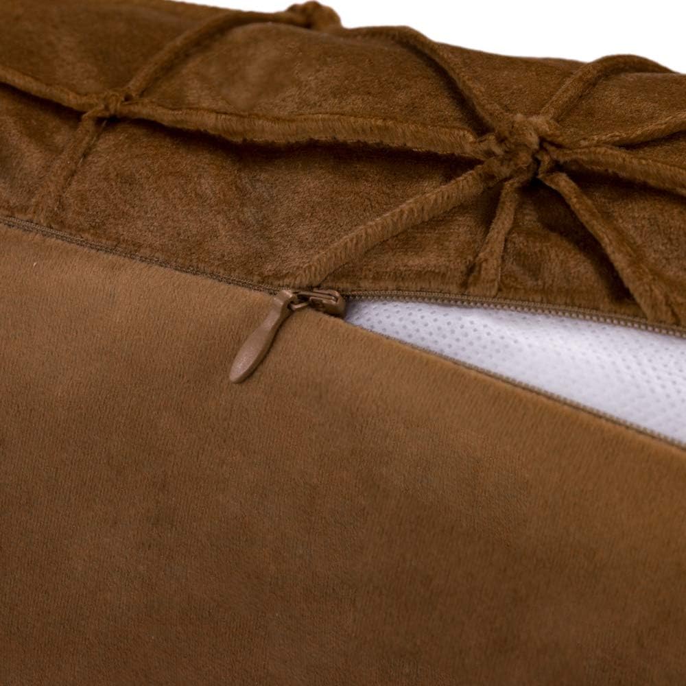 VG|rust-brown|Velvet Pillow Cover