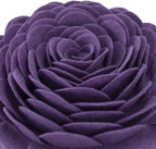 VG|purple|Handmade 3D Flower Throw Pillow Round Cushion