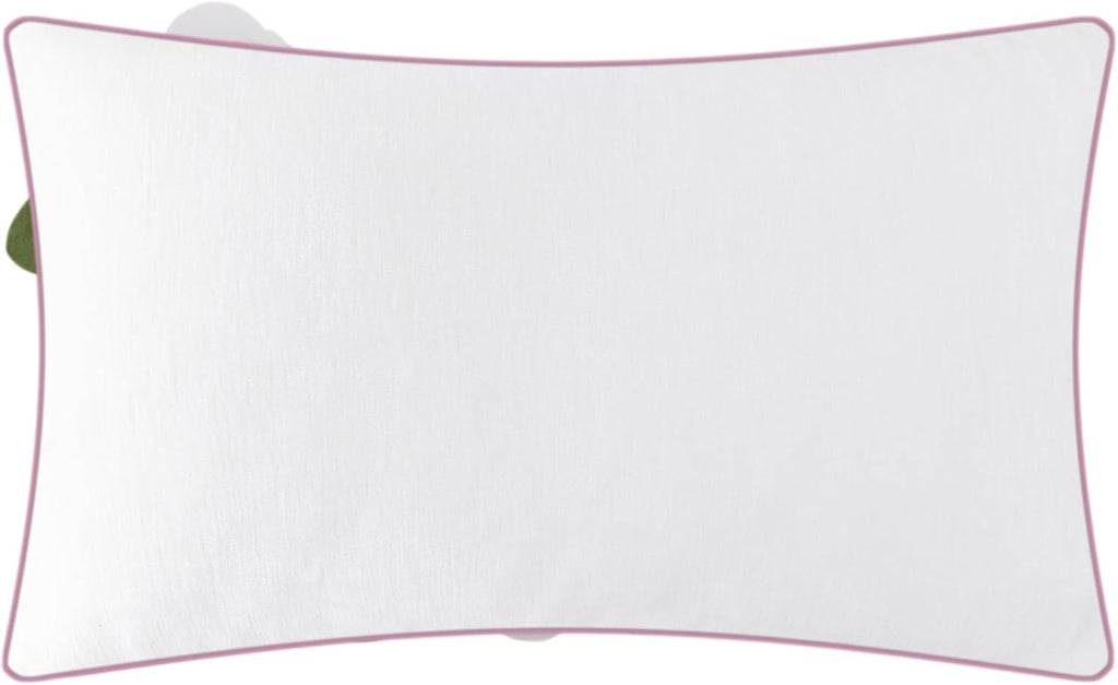 Gauze Rose Flower Throw Pillow Cover, Pink