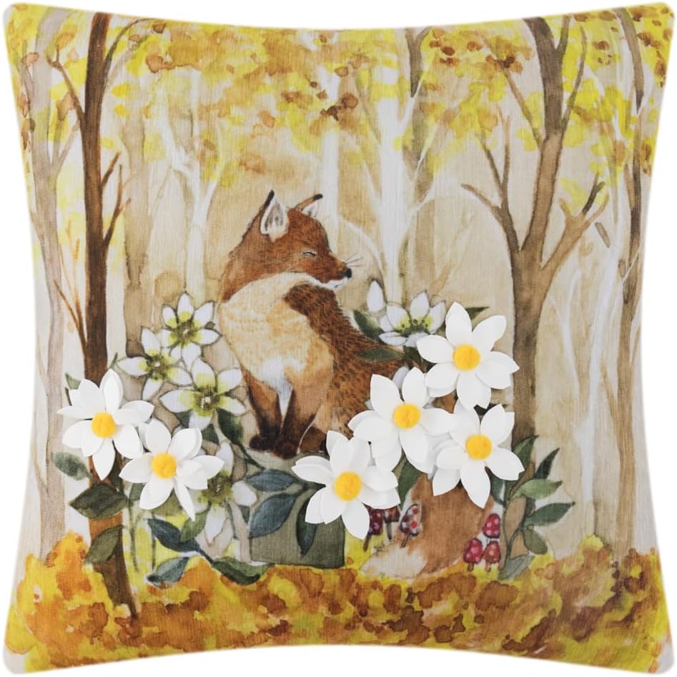 Parrot Throw Pillow Cover Soft Pillow Case Decorative Cushion Cover for Sofa Couch Chair Bed Living Room - 18" x 18" (Pack of 1) / Gold Yellow