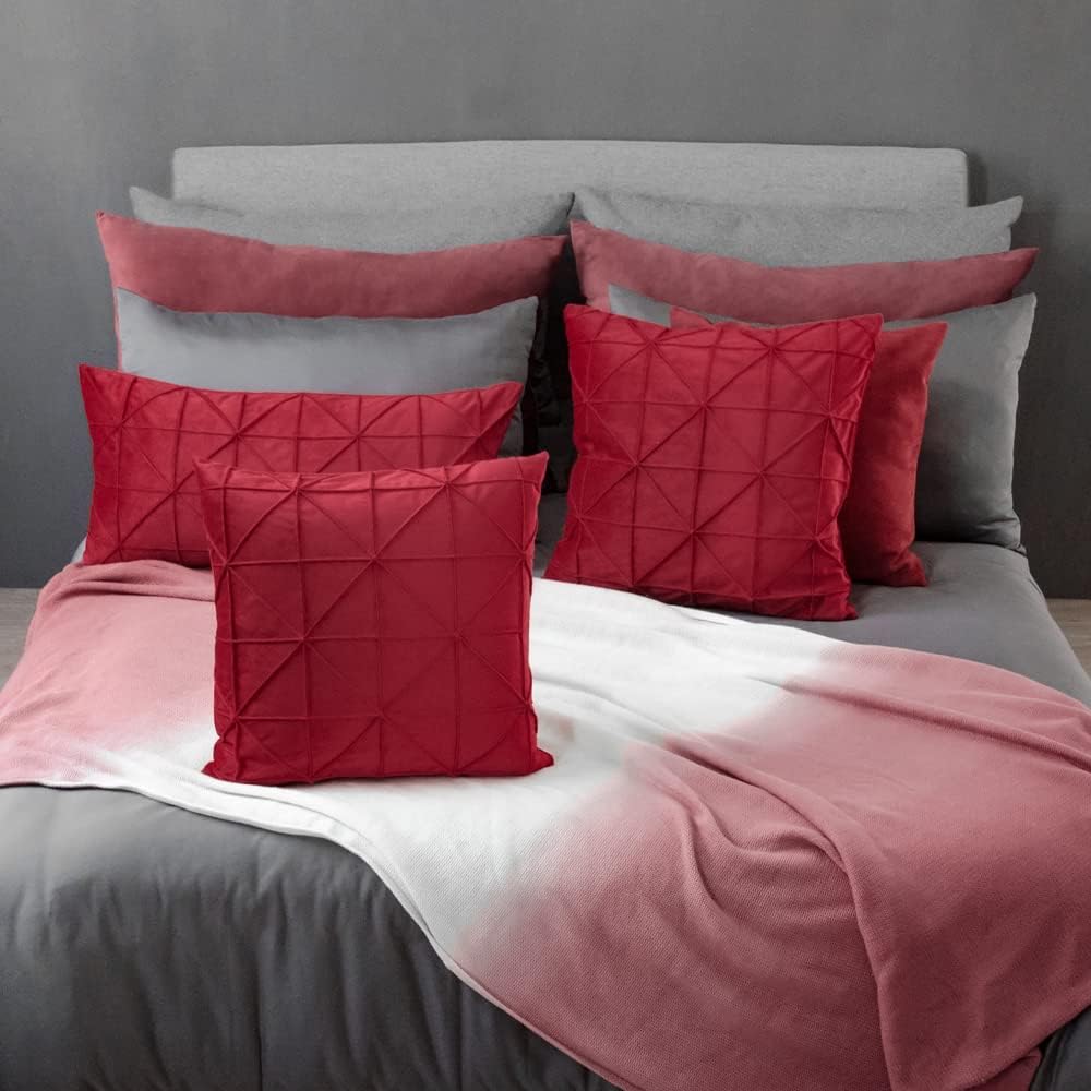 VG|red|Velvet Pillow Cover