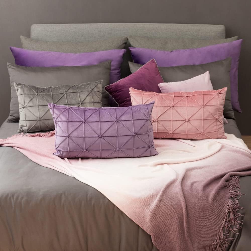 VG|purple-lilac|Velvet Pillow Cover