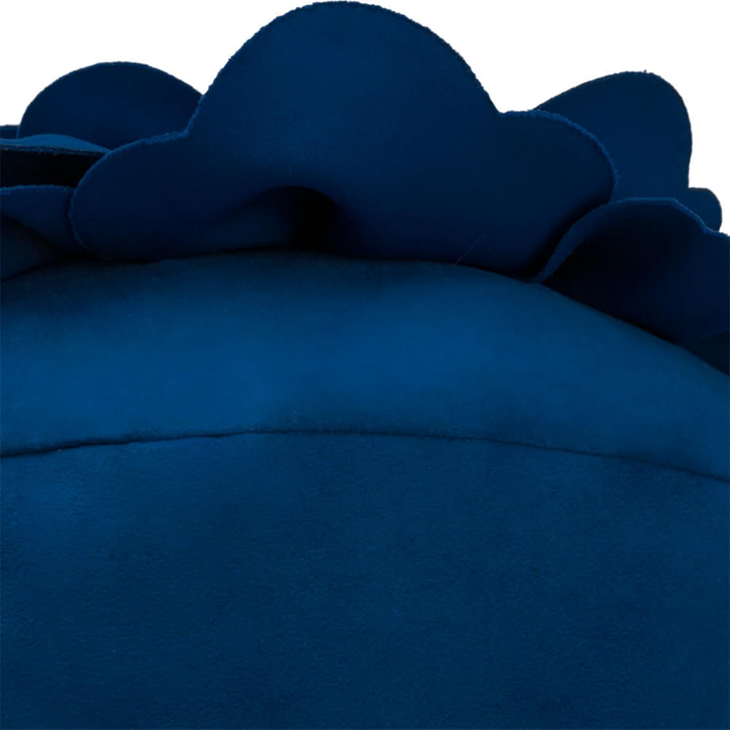 VG|blue|Flower Throw Pillow Cover Decorative Round Pillowcase Floral Cushion for Bed Sofa Couch Car Decor