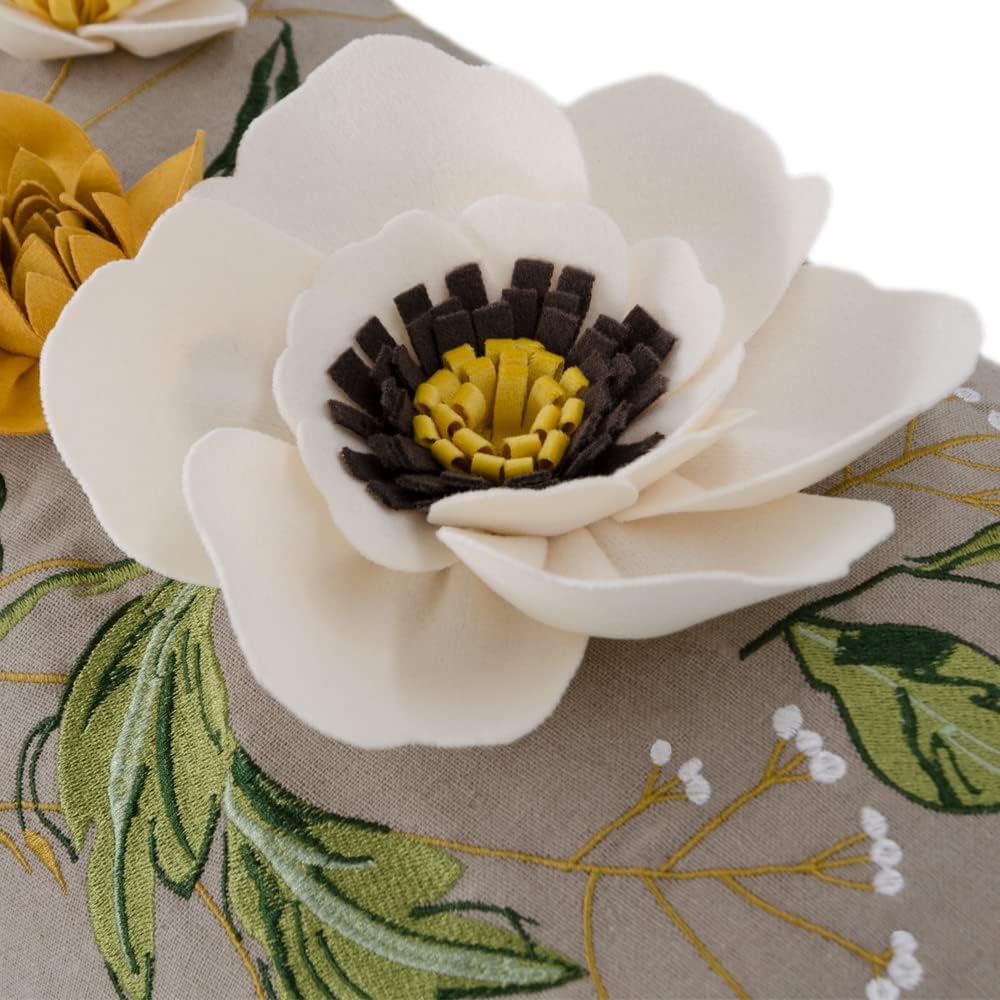 VG|white-new|3D Flower Throw Pillow Cover