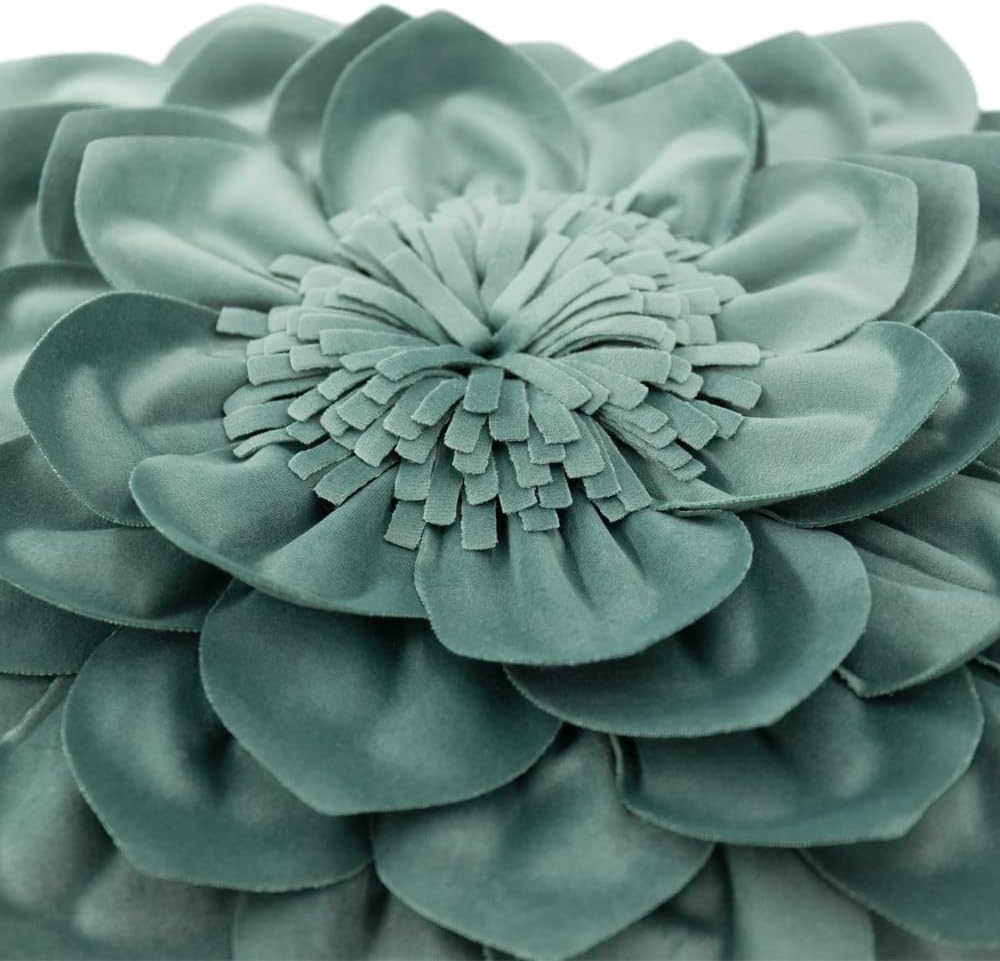 VG|green|3D Flower Throw Pillow Covers