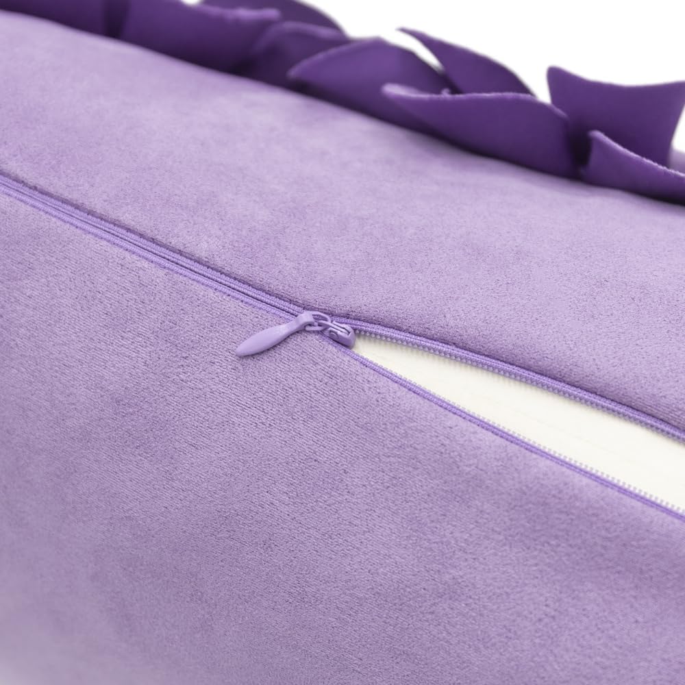 VG|purple-lilac|3D Flower Throw Pillow Cover