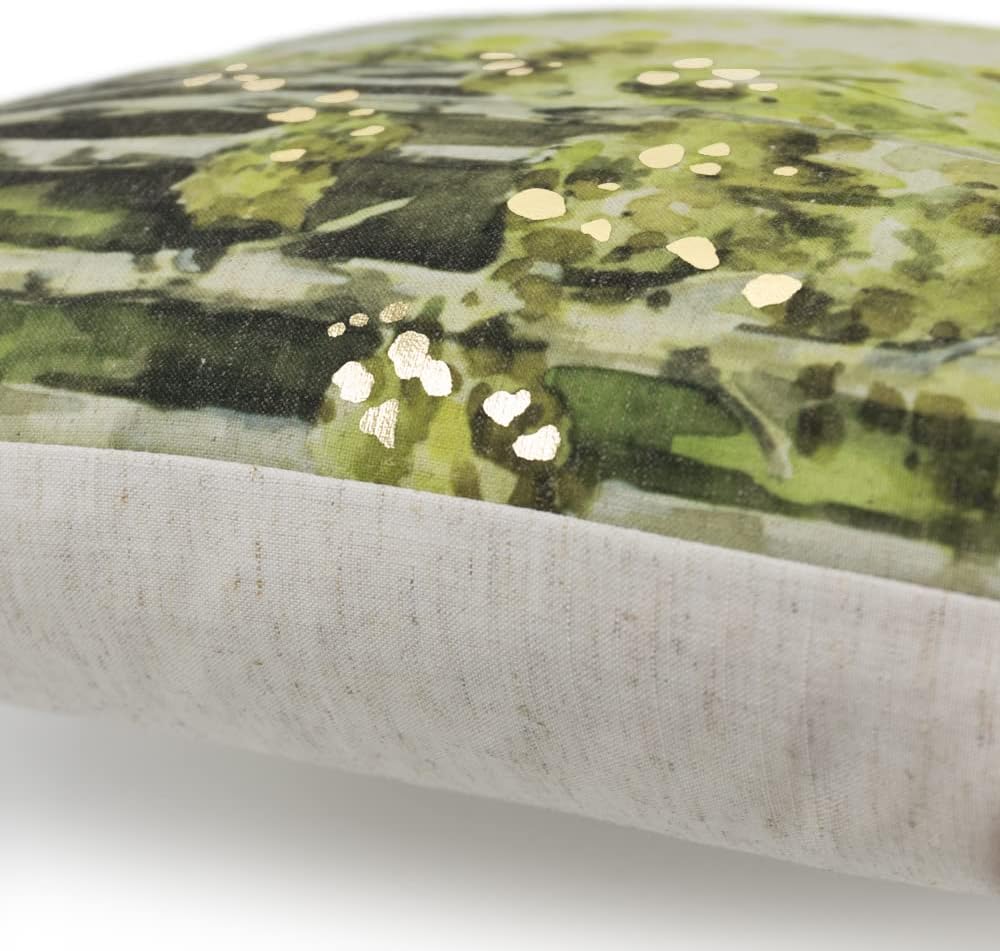 Fall Decor Throw Pillow Cover Fallen Leaves Cushion Cover Gold Foil Pillow Case for Home Sofa Couch Chair