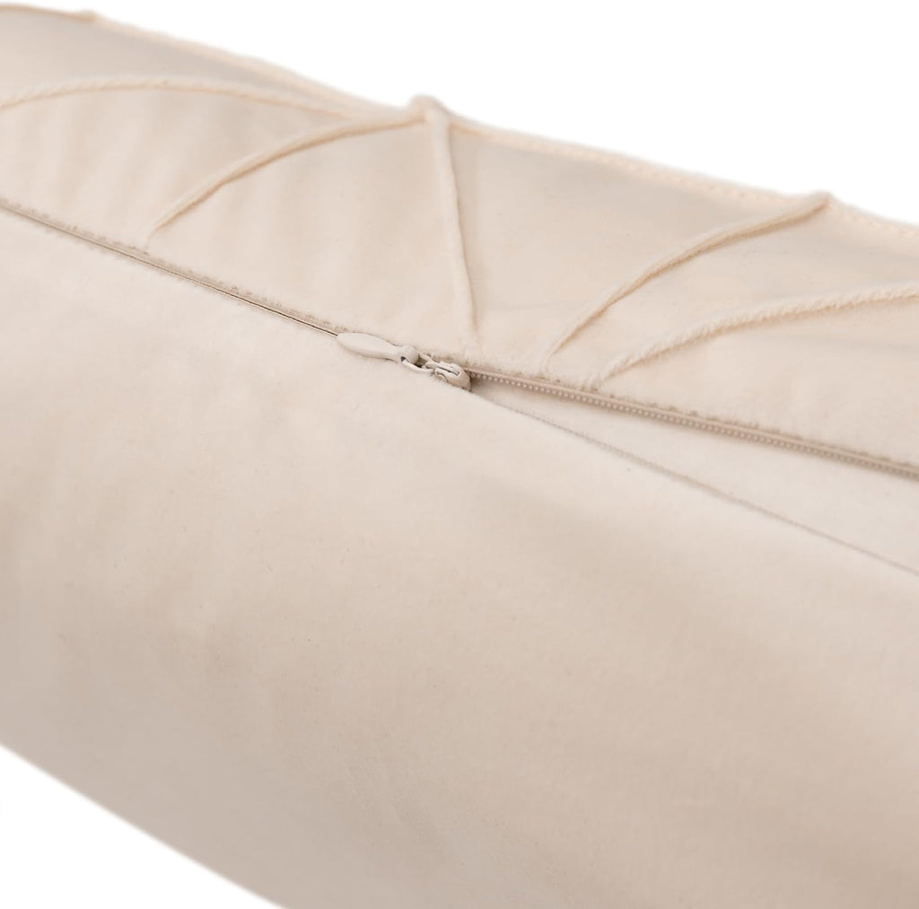 VG|creamy-white|Velvet Pillow Cover
