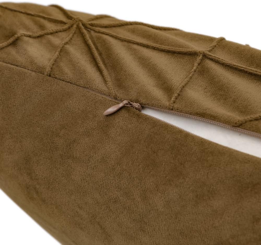 VG|rust-brown|Velvet Pillow Cover