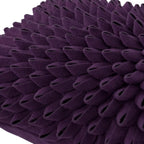 VG|purple|3D Flower Throw Pillow Cover, Velvet, Light Grey