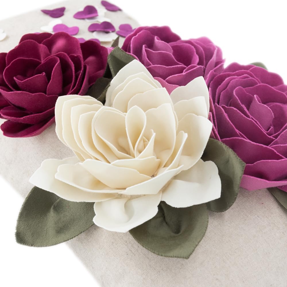 3D Flower Throw Pillow Cover